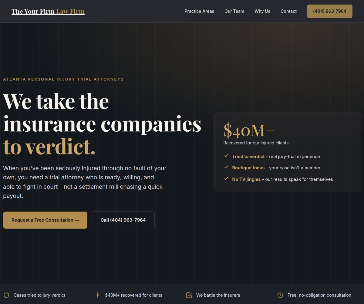Authoritative concept design mockup